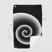 Modernes Schwarz-Weiß-Design Golfhandtuch (Insitu)