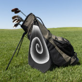 Modernes Schwarz-Weiß-Design Golfhandtuch (Gras)