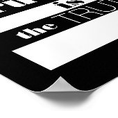 modernes Schwarz-Weiß-Design mit wahrheitsgetreuem Poster (Ecke)