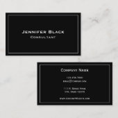 Modernes Schwarz-Weiß-Design | Visitenkarte (Vorne/Hinten)