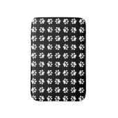 Modernes Schwarz-Weiß-Druckmuster Badematte (Vorderseite Vertikal)