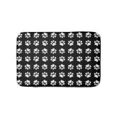 Modernes Schwarz-Weiß-Druckmuster Badematte (Vorderseite)