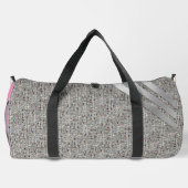 Modernes Schwarz-Weiß Duffle Bag (Rückseite)