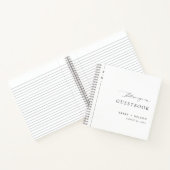 Modernes Schwarz & Weiß einzigartiges Gästebuch Notizblock (Innenseite)