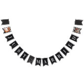 Modernes Schwarz-Weiß-Elegant nur verheiratet Wimpelkette (Alle)