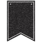 Modernes Schwarz-Weiß-Elegant nur verheiratet Wimpelkette (Erste Fahne)