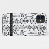 Modernes Schwarz-Weiß-Fahrradmuster Case-Mate iPhone Hülle (Rückseite (Horizontal))