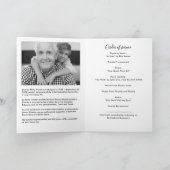 Modernes Schwarz-Weiß-Foto 4-Seiten-Beerdigungspro Programm (Innenseite)