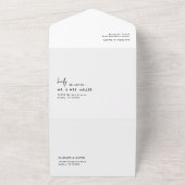 Modernes Schwarz-Weiß-Foto All In One Einladung (Außenbereich)