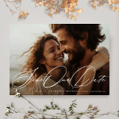 Modernes Schwarz-Weiß-Foto Die Hochzeit Save The Date