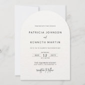 Modernes Schwarz-Weiß-Foto Einladung (Vorderseite)