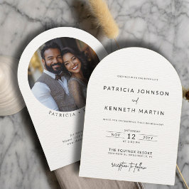 Modernes Schwarz-Weiß-Foto Einladung