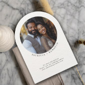 Modernes Schwarz-Weiß-Foto Einladung