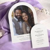 Modernes Schwarz-Weiß-Foto Einladung