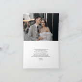 Modernes Schwarz-Weiß-Foto (neu) Danke-Card Dankeskarte (Innenseite)