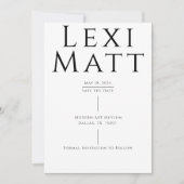 Modernes Schwarz-Weiß-Foto Save the Date (Vorderseite)