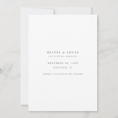 Modernes Schwarz-Weiß-Foto Save The Date (Rückseite)