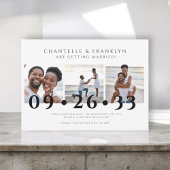 modernes Schwarz-Weiß-Foto Save the Date Einladung