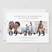 modernes Schwarz-Weiß-Foto Save the Date Einladung (Vorderseite)