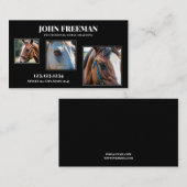 Modernes Schwarz-Weiß-Foto Visitenkarte (Vorne/Hinten)