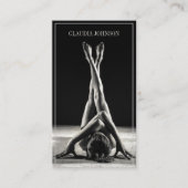 Modernes Schwarz-Weiß-Foto Visitenkarte (Vorderseite)