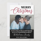 Modernes Schwarz-Weiß-Foto Weihnachten 2020 (Vorderseite)