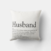 Modernes Schwarz-Weiß-Fun-Cooles Husband-Zitat Kissen (Rückseite)