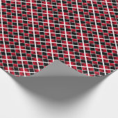 Modernes Schwarz-Weiß Geschenkpapier (Ecke)