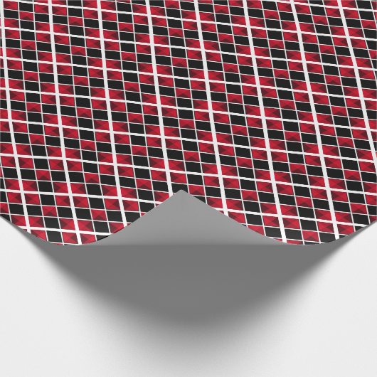 Modernes Schwarz-Weiß Geschenkpapier (Ecke)