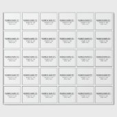 Modernes Schwarz/Weiß Geschenkpapier (Flach)