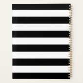 Modernes, Schwarz-weiß gestreiftes individuelle Na Planer (Rückseite)