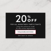 Modernes Schwarz-Weiß-Gutscheinlogo QR Rabattkarte (Vorderseite)