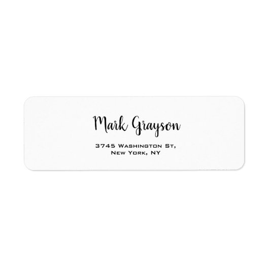 Modernes Schwarz/Weiß handgeschriebenes Schlichtes (Vorne)