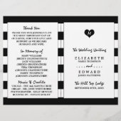Modernes Schwarz-Weiß-Hochzeitsprogramm (Vorderseite)