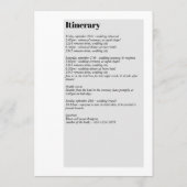 Modernes Schwarz-Weiß-Hochzeitsprogramm Programm (Rückseite)