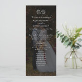 Modernes Schwarz-Weiß-Hochzeitssemble-Foto Programm (Stehend Vorderseite)