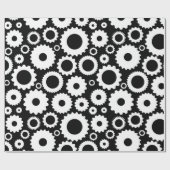 Modernes Schwarz-Weiß-Illustrationsgestänge Geschenkpapier (Flach)
