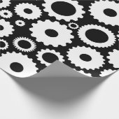 Modernes Schwarz-Weiß-Illustrationsgestänge Geschenkpapier (Ecke)