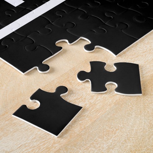 Modernes, Schwarz-Weiß-, Initial- und Namenslogo-L Puzzle (Seite)