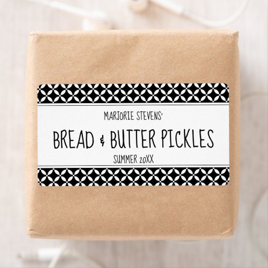 Modernes Schwarz-Weiß-Konservenlabel (Insitu)