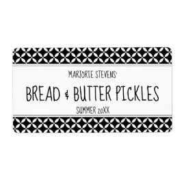 Modernes Schwarz-Weiß-Konservenlabel