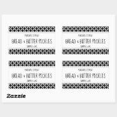 Modernes Schwarz-Weiß-Konservenlabel Rechteckiger Aufkleber (Blatt)