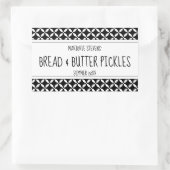 Modernes Schwarz-Weiß-Konservenlabel Rechteckiger Aufkleber (Tasche)