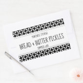 Modernes Schwarz-Weiß-Konservenlabel Rechteckiger Aufkleber (Umschlag)