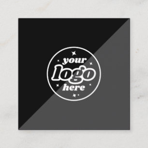 Modernes Schwarz-Weiß-Logo Quadratisches Geschäfts Quadratische Visitenkarte