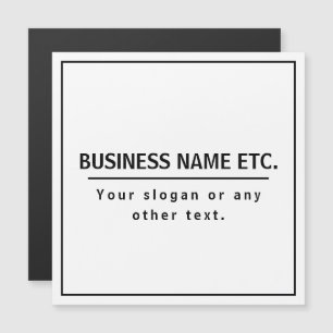 Modernes Schwarz/Weiß Magnetkarte