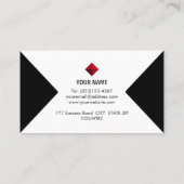 Modernes Schwarz & Weiß-Markenzeichen Visitenkarte (Rückseite)