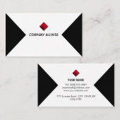 Modernes Schwarz & Weiß-Markenzeichen Visitenkarte (Vorne/Hinten)