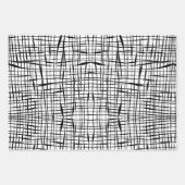 Modernes Schwarz-Weiß-Mesh-Design Geschenkpapier Set (Vorderseite 2)