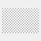 Modernes Schwarz-Weiß-Minimalistisches Muster Geschenkpapier Set (Vorderseite)